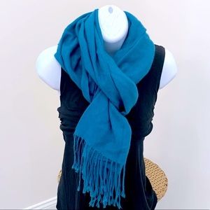 Teal blue pashmina style scarf wrap